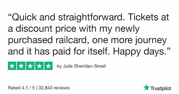 trustpilot review get discounted tickets with railcard