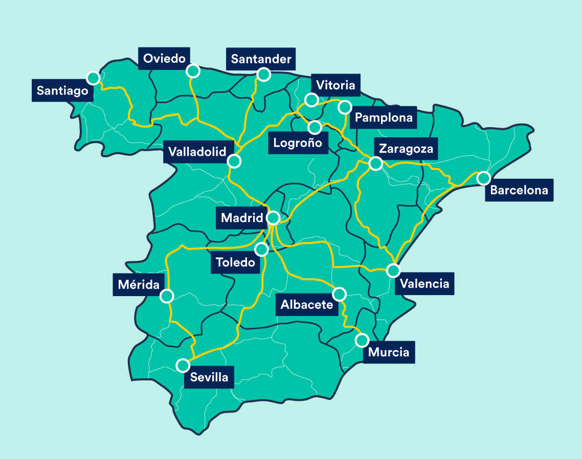 Renfe Rail Network Map