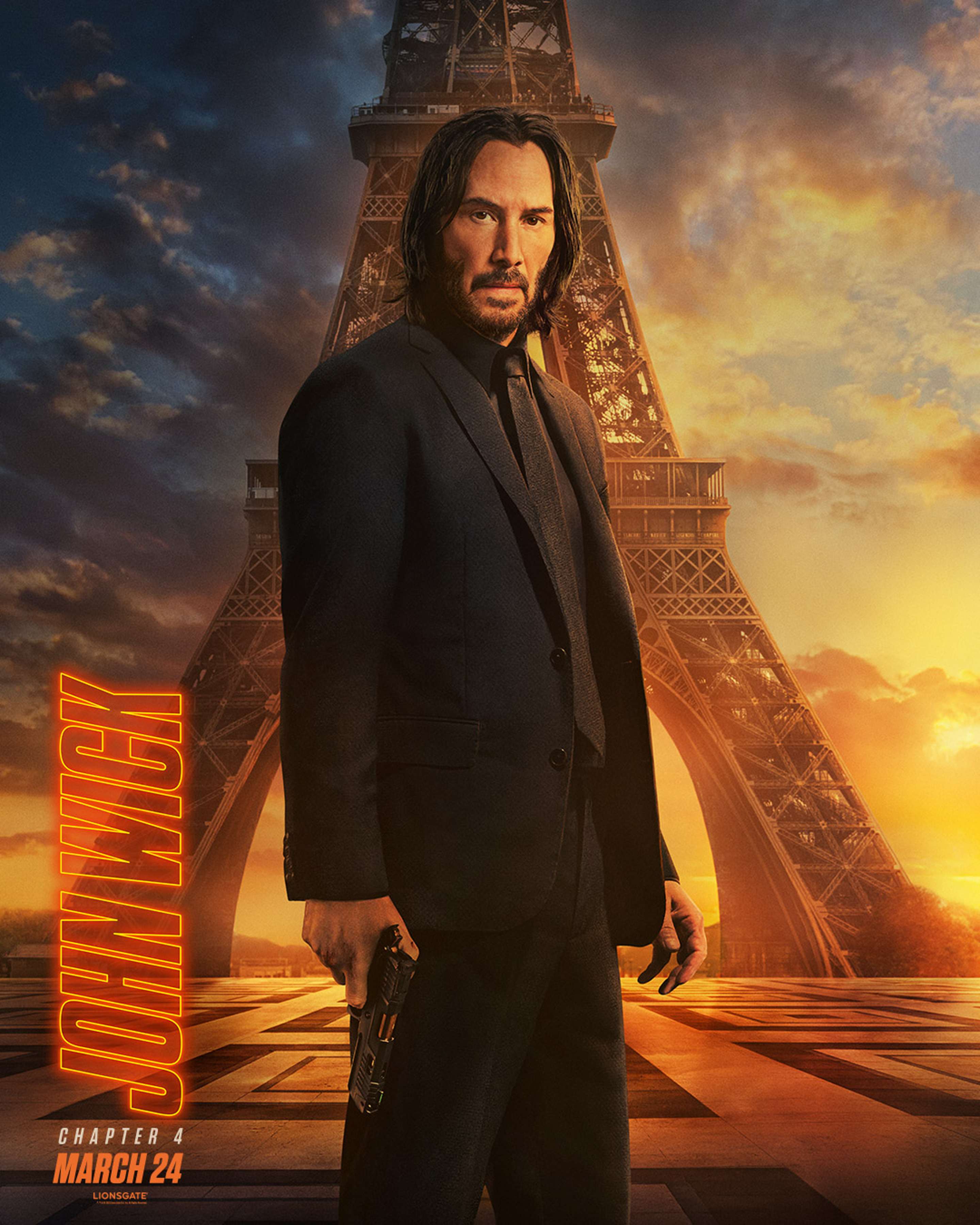 Keanu Reeves in a poster for John Wick: Chapter 4