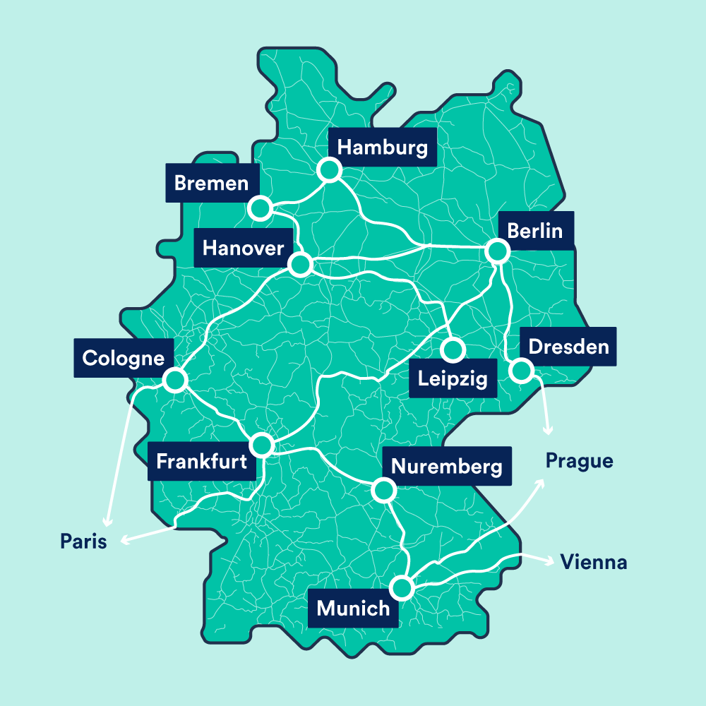 Delegeret forslag himmelsk Germany Train Map 2023 | Use our Germany Rail Map | Trainline