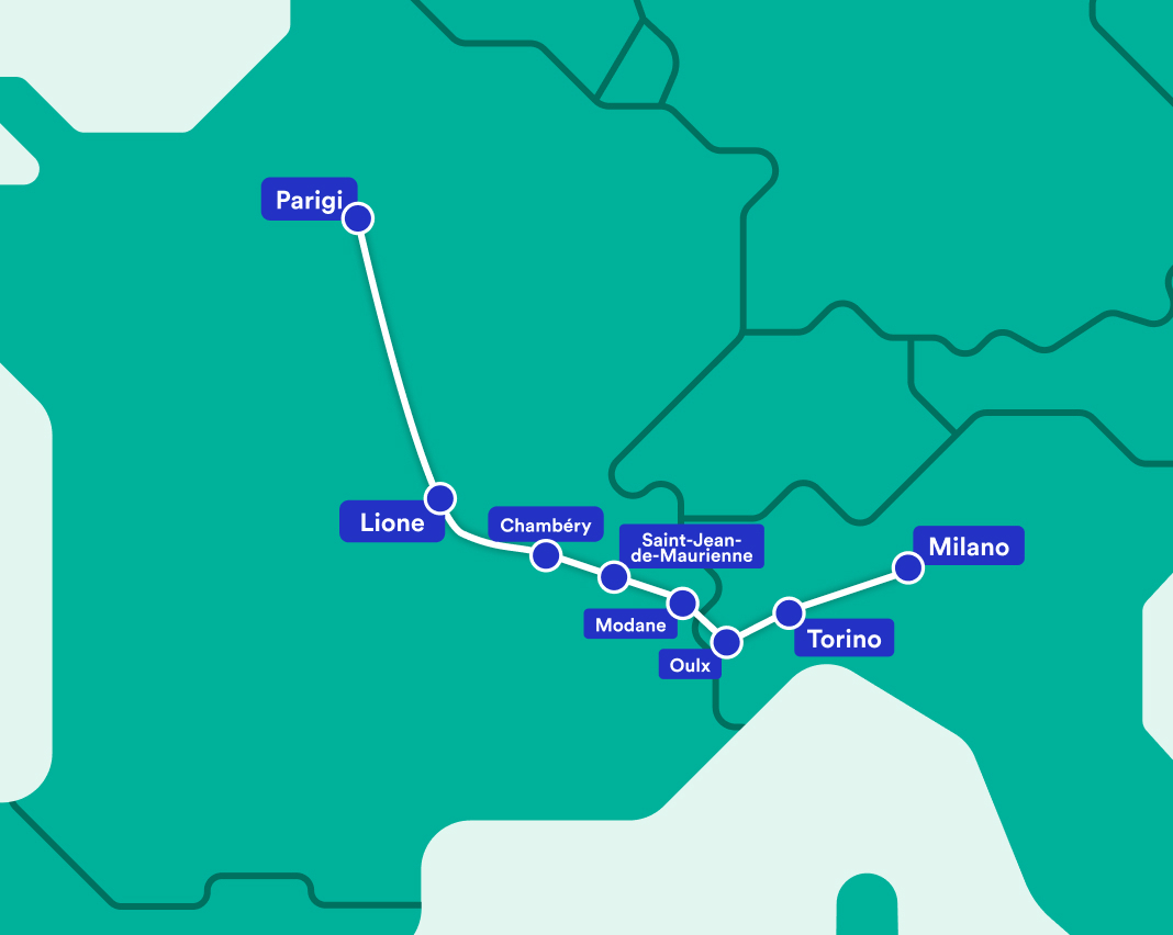 mappa fermate frecciarossa milano parigi