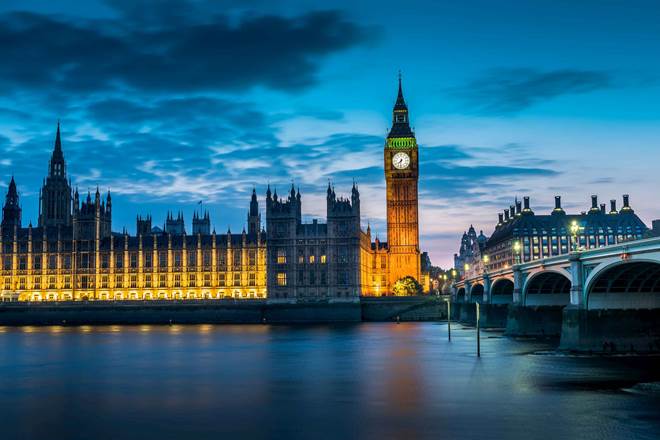 Big Ben in London at night