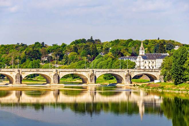 Pont Wilson on the Loire in Tours - France