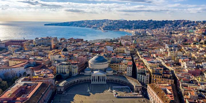 Aerial View of Naples, Italy