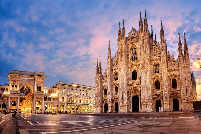 Milan Cathedral at sunrise