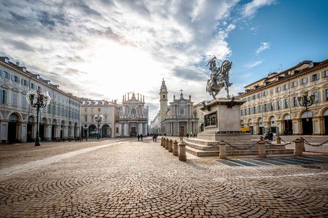 Main View of San Carlo Square and Twin Churches, Turin