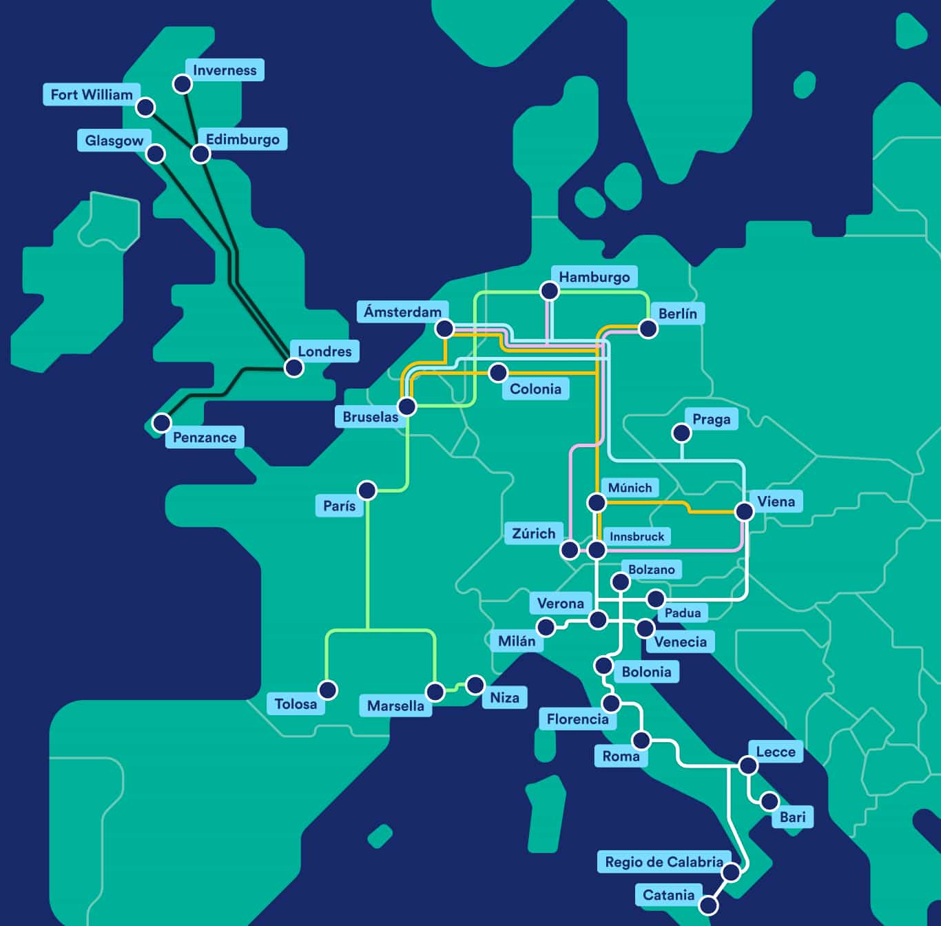 trenes nocturnos en europa