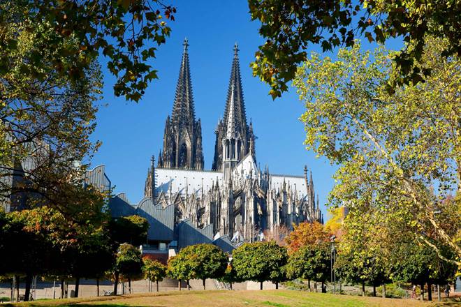 Cologne Cathedral in brilliant autumn light