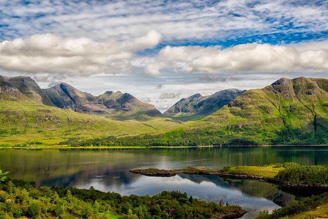 Upper Loch Torridon In Scotland's Northwest Highlands
