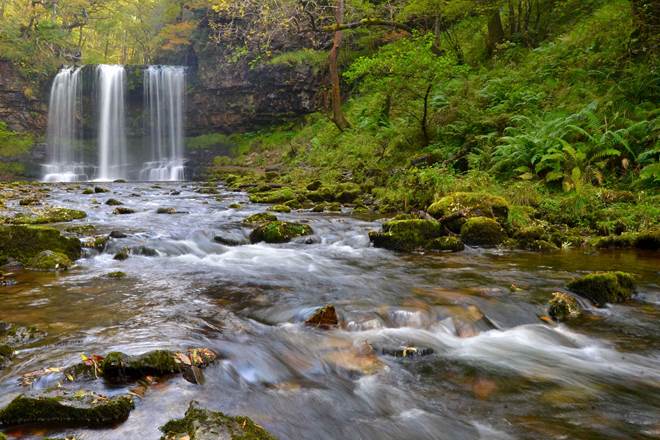 Sgwd yr Eira waterfall in the Brecon Beacons National Park