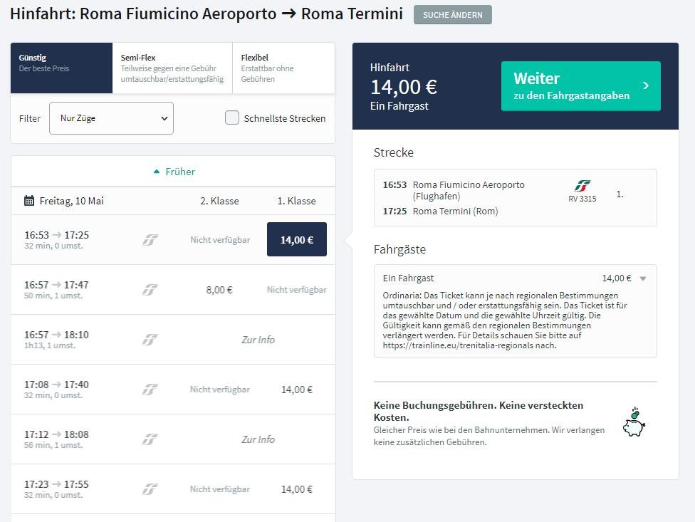 Leonardo express Online Ticket buchen Trainline