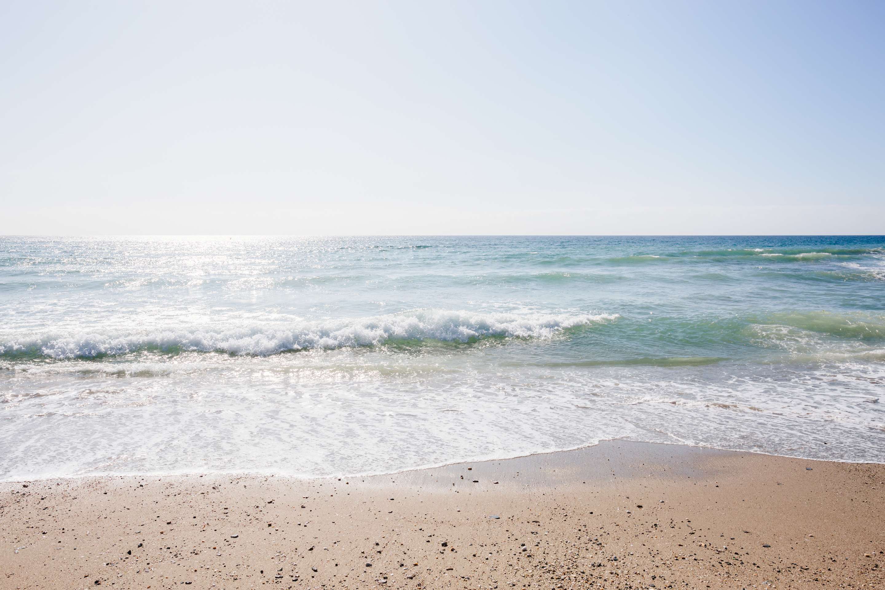 sandy beach with waves
