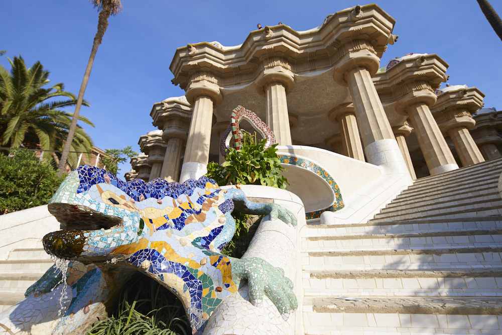 Dragon Stairway Park Guell in Barcelona
