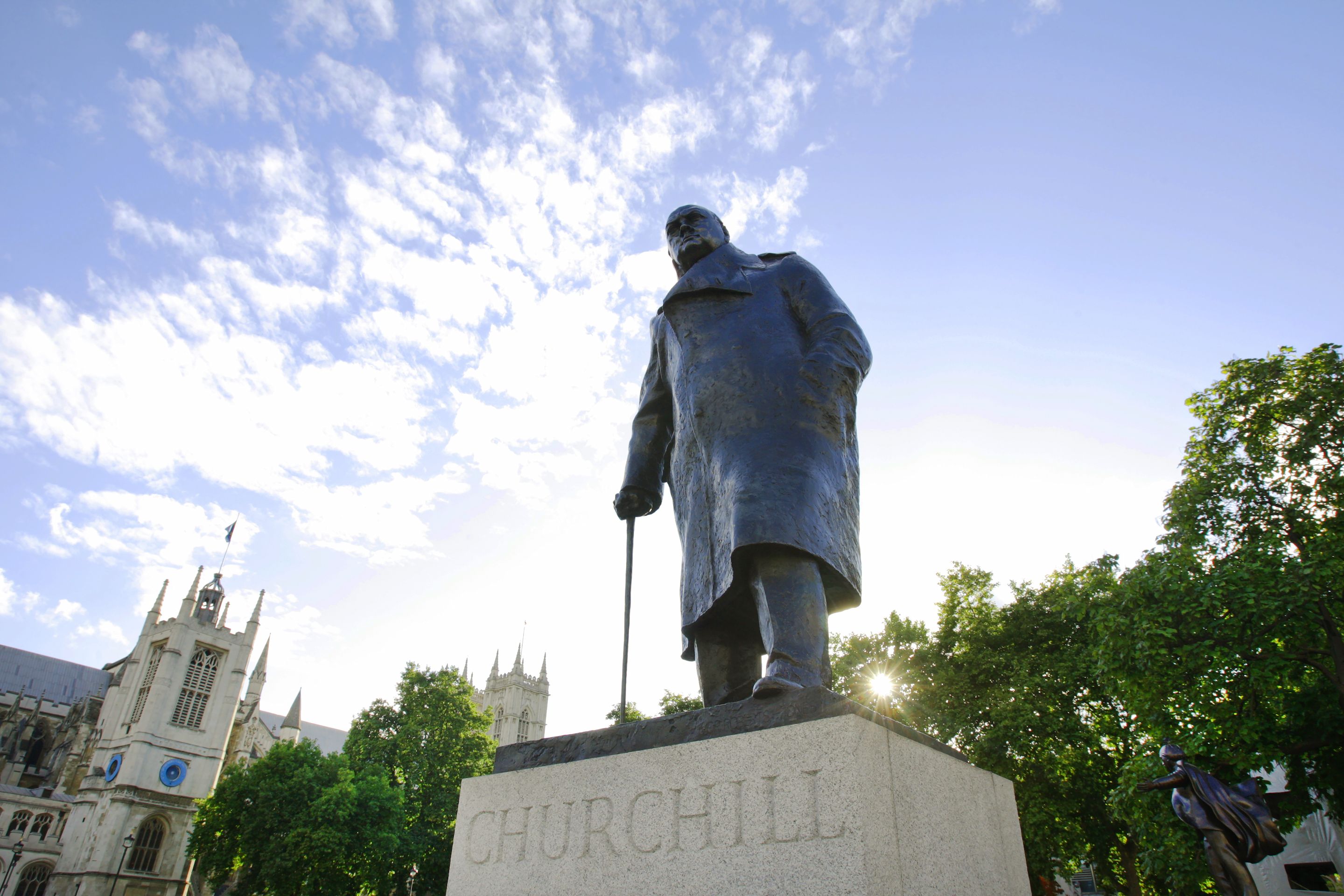 Winston Churchill statue in London, UK