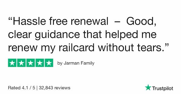 trustpilot review easy railcard renewal
