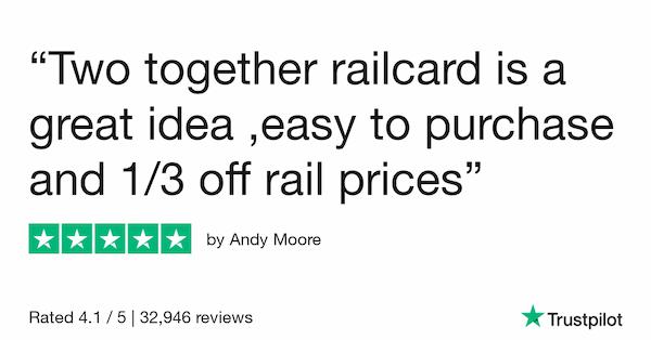 trustpilot review easy to buy two together railcard