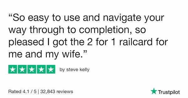 trustpilot review easy process to get two together railcard
