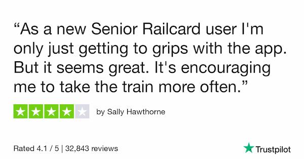 trustpilot review easy to use senior railcard