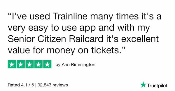 trustpilot review senior railcard value for money