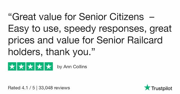 trustpilot review great value with senior railcard