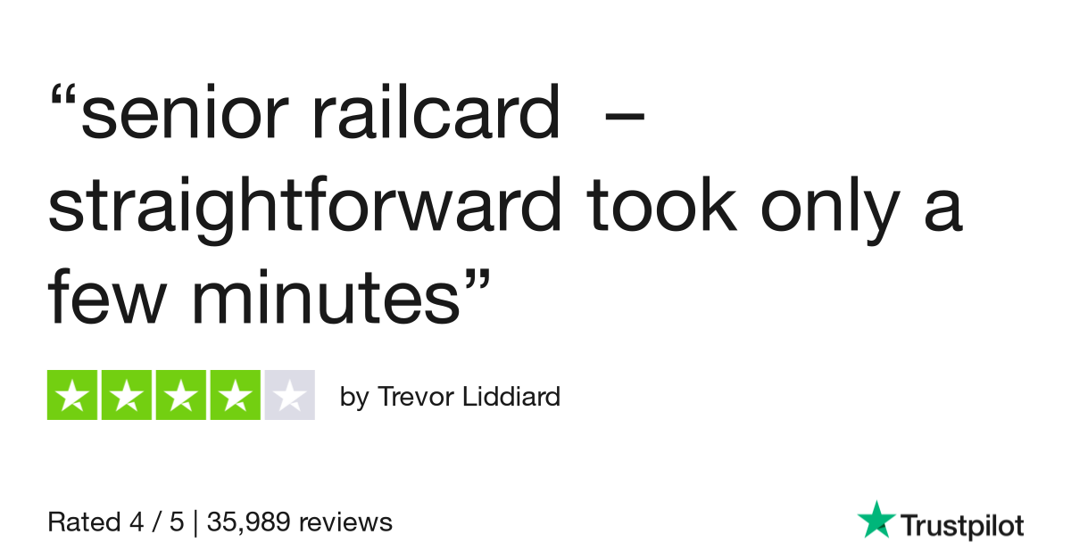 Senior Railcard 4 star review