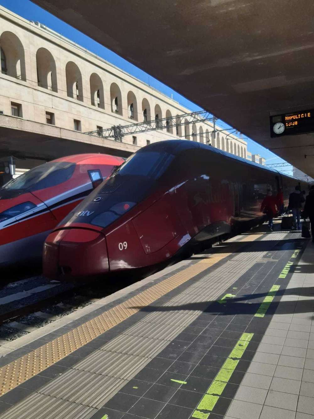 Italo train at platform in Roma Termini station