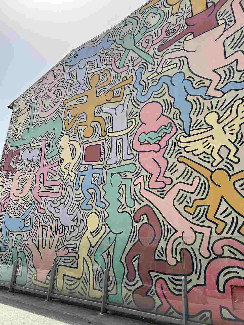 Keith Haring Tuttomondo mural in Pisa