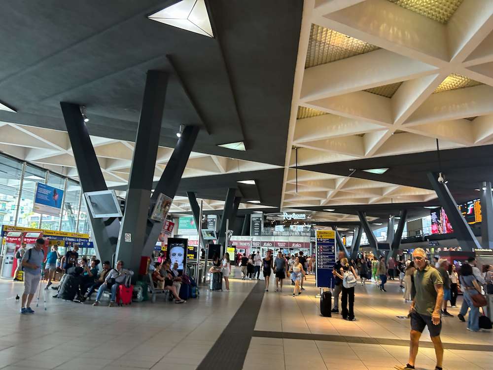 Inside Naples train station