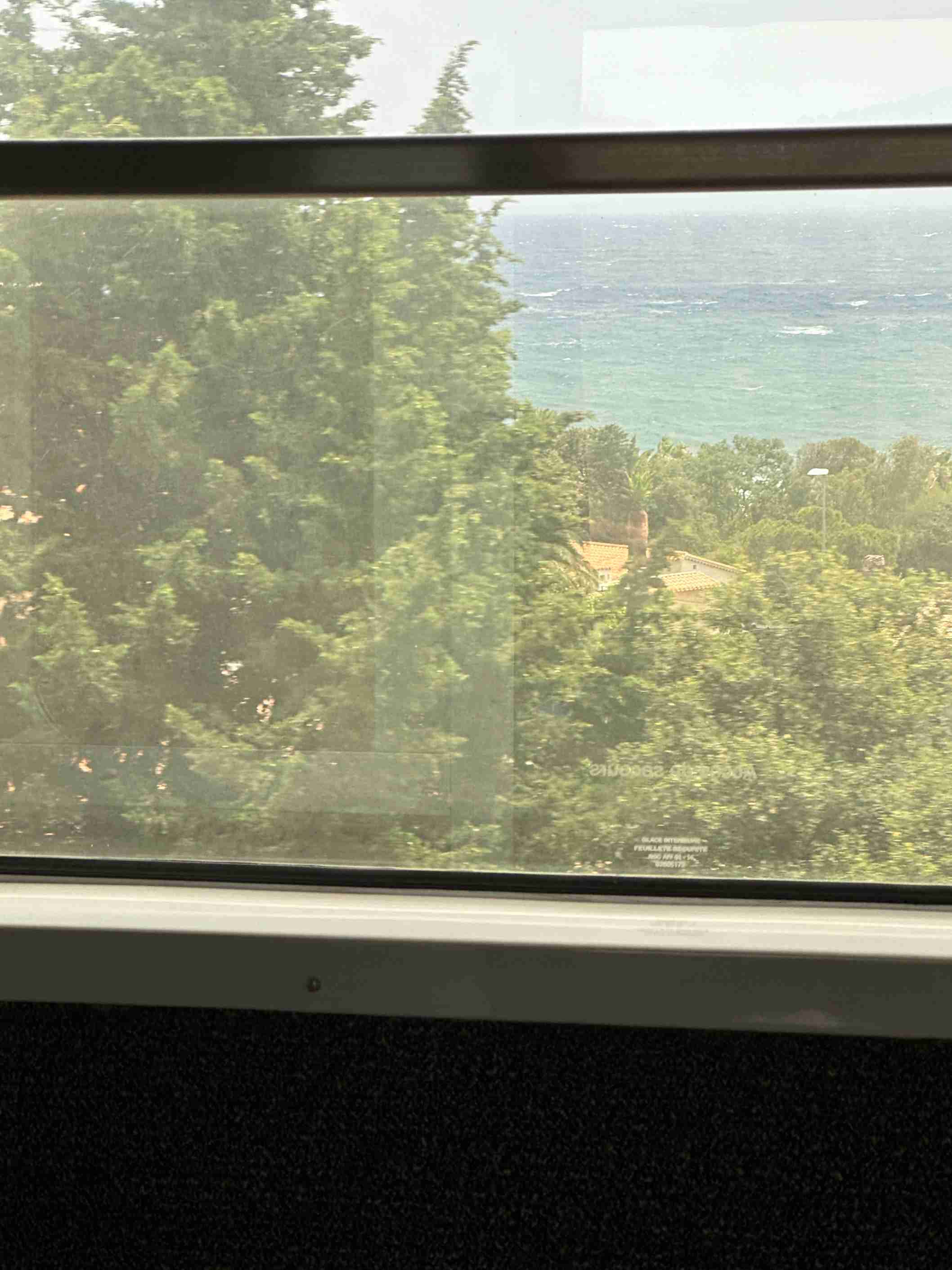 View from train from Paris to Cannes