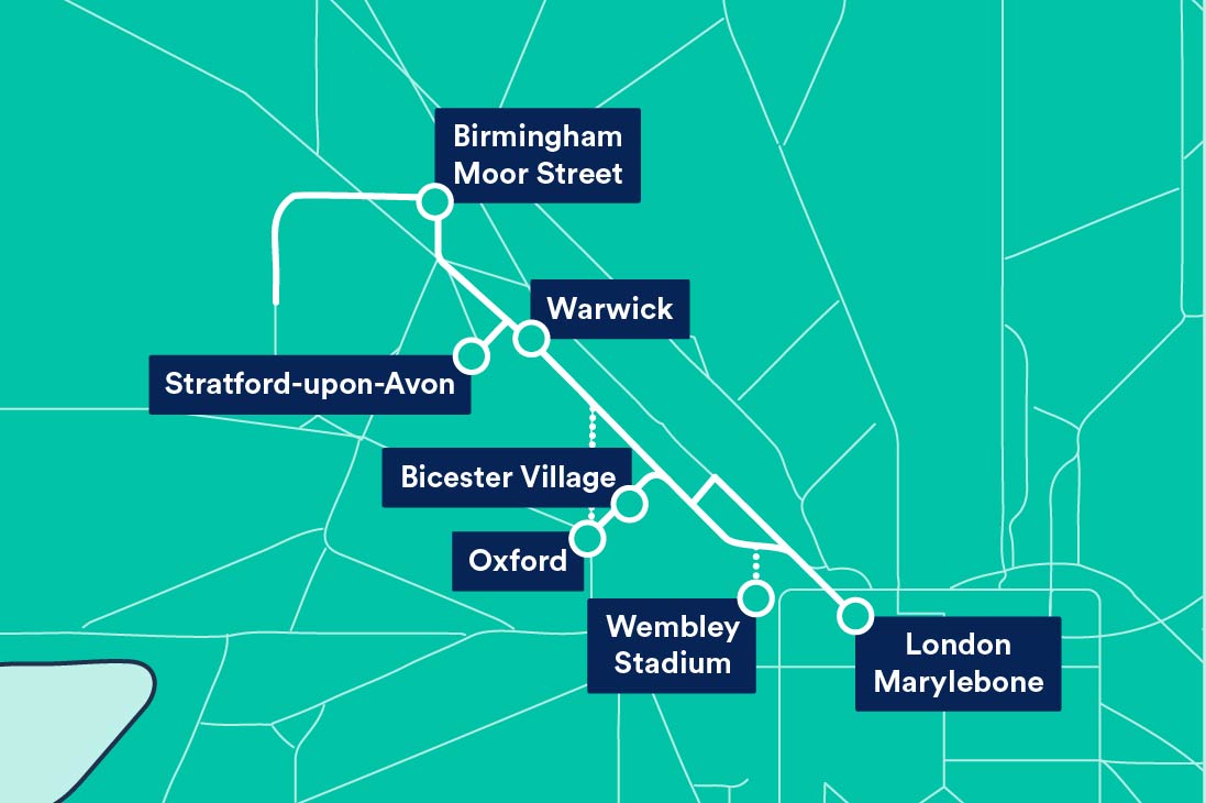 Gerrards Cross Train Line Map Chiltern Railways Fares | Routes & Destinations | Trainline