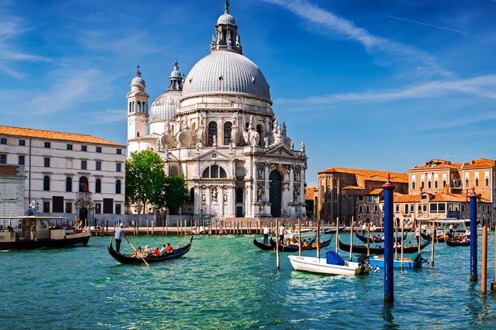 view of santa maria della salute church over the grand canal