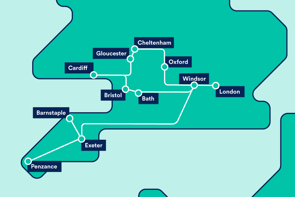 Great Western Railway Map Great Western Railway | Book Cheap Gwr Tickets | Trainline