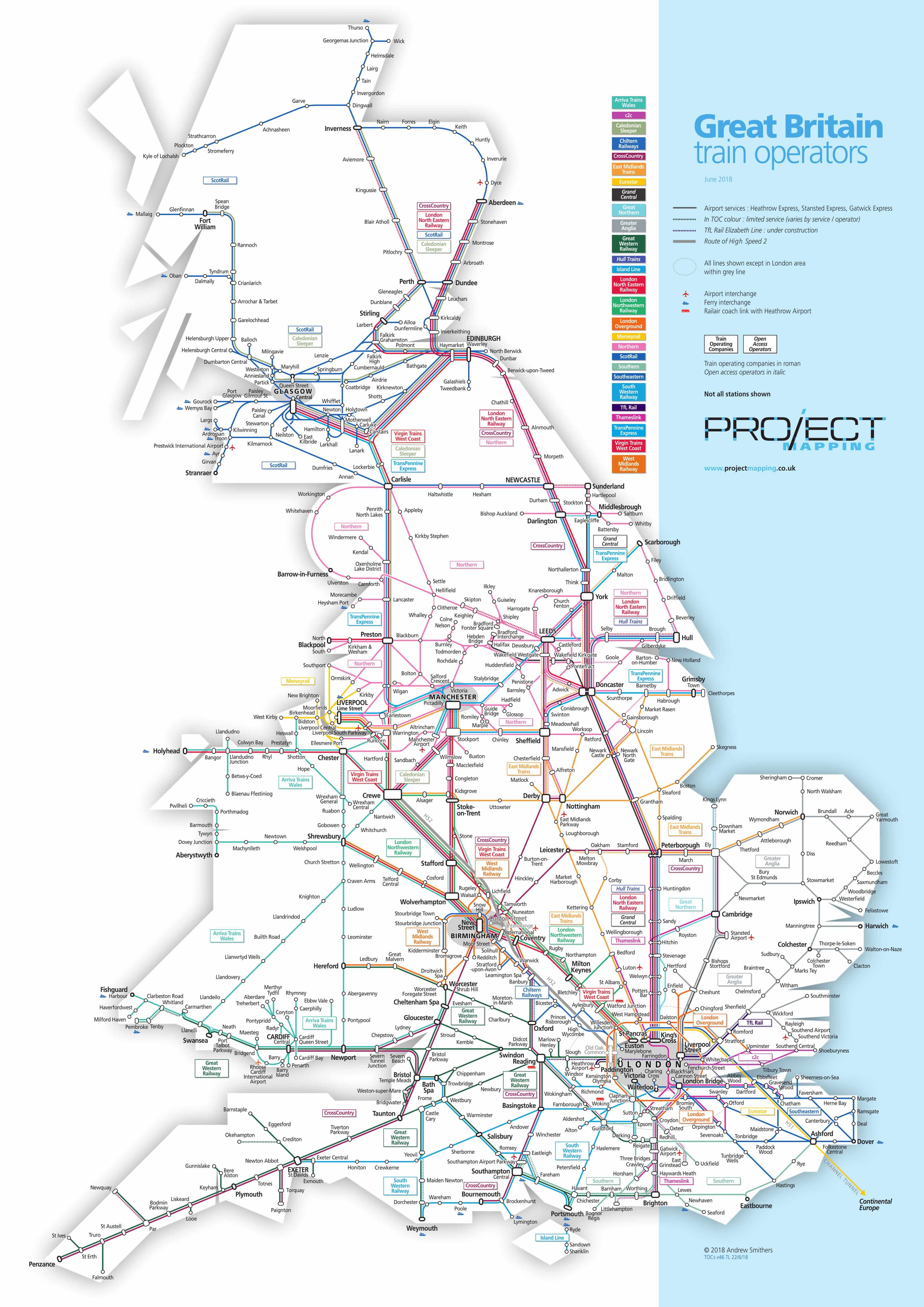 Train Route Route Map A Train National Rail Map Engla